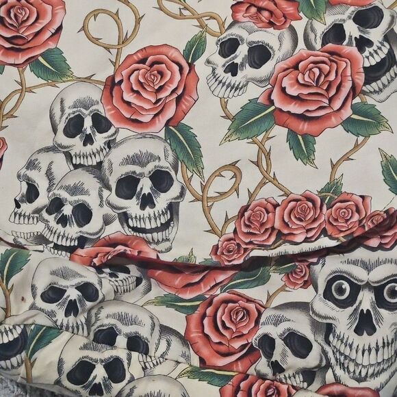 Hemet Fiesta De San Marcos Day Of The Dead Messenger Bag Shoulder Cotton RareEUC - Picture 4 of 9